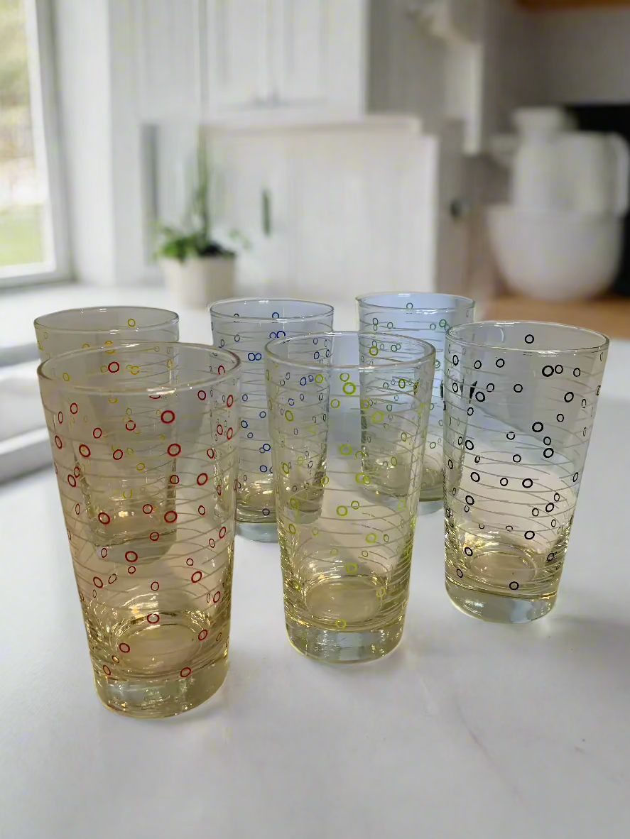 Mid Century Dot/Dash Drinkin Glasses