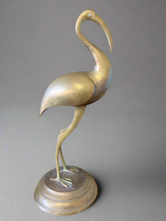 Mid Century Brass Flamingo