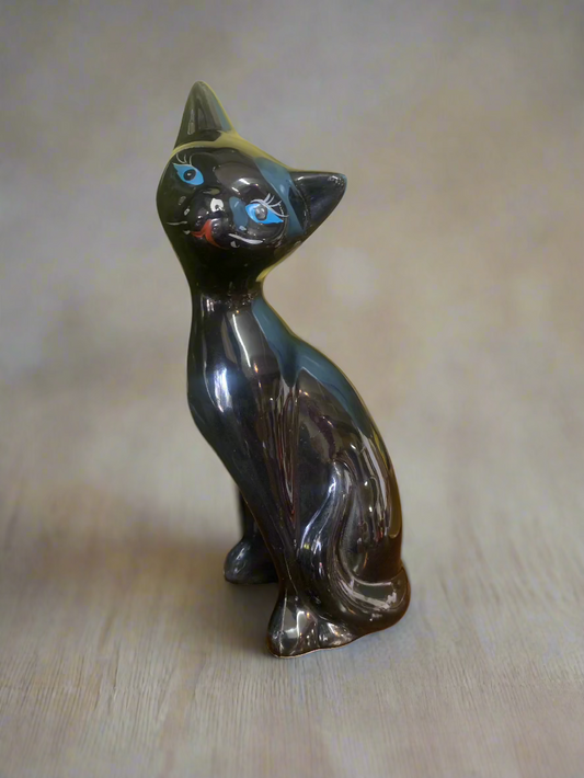 Mid Century Ceramic Black Cat